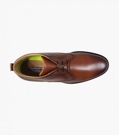 Florsheim Men's Medfield Plain Toe Chukka Boot - Cognac - Click Image to Close
