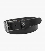 Florsheim Gilmore Saddle Leather Bit Belt - Black Florsheim Gilmore Saddle Leather Bit Belt - Black