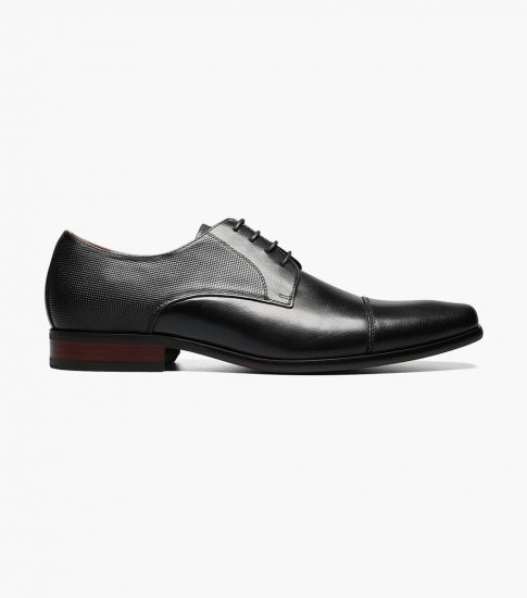 Florsheim Men's Angelo Cap Toe Oxford - Black - Click Image to Close
