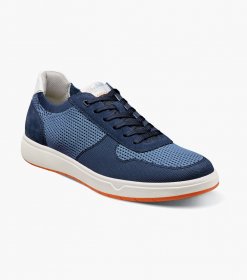 Florsheim Men's Heist Knit 6-Eye Lace To Toe Sneaker - Blue Florsheim Men's Heist Knit 6-Eye Lace To Toe Sneaker - Blue