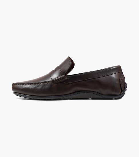 Florsheim Men's Egan Moc Toe Penny Loafer - Brown - Click Image to Close