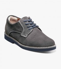 Florsheim Kearny Jr. Boys Plain Toe Oxford - Gray Suede Florsheim Kearny Jr. Boys Plain Toe Oxford - Gray Suede