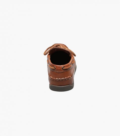 Florsheim Jasper Tie Jr. Boys Moc Toe Slip On Loafer - Saddle Tan - Click Image to Close