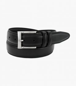 Florsheim Martin XL Pebble Grain Leather Belt - Black