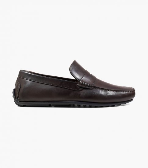 Florsheim Men's Egan Moc Toe Penny Loafer - Brown - Click Image to Close
