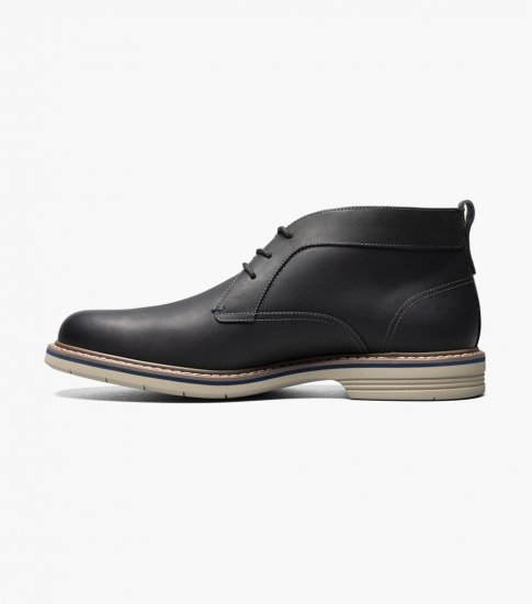 Florsheim Men's Norwalk Plain Toe Chukka Boot - Black CH - Click Image to Close