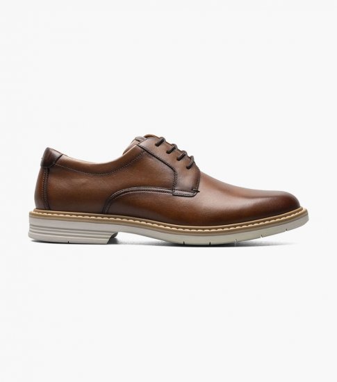 Florsheim Men's Norwalk Plain Toe Oxford - Cognac Multi - Click Image to Close