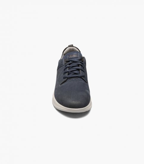 Florsheim Men's Studio Perf Toe Lace Up Sneaker - Navy - Click Image to Close