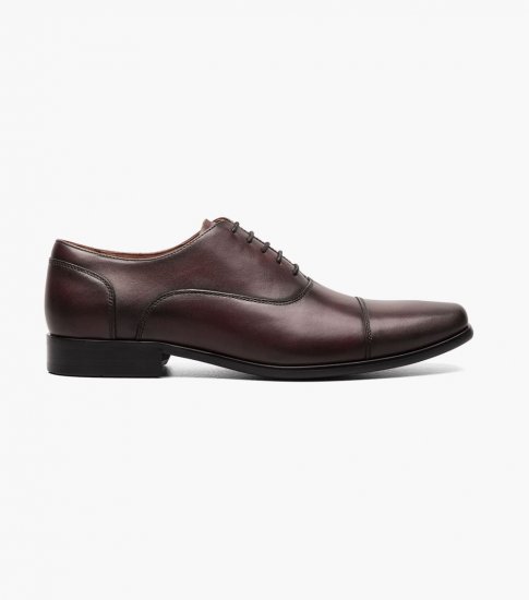 Florsheim Men's Postino Cap Toe Balmoral Oxford - Wine - Click Image to Close