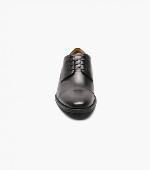Florsheim Men's Santucci Cap Toe Oxford - Black - Click Image to Close