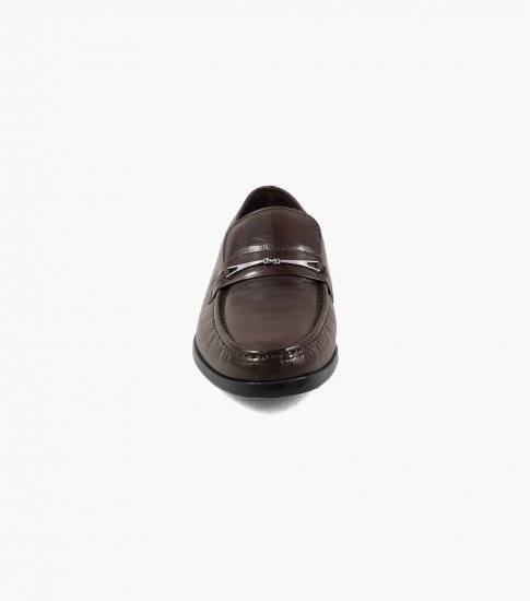 Florsheim Men's Rovito Moc Toe Bit Loafer - Brown - Click Image to Close