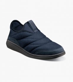Florsheim Men's Java Wool Moc Toe Slip On - Navy Florsheim Men's Java Wool Moc Toe Slip On - Navy