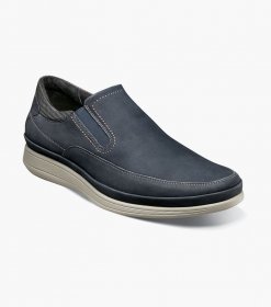 Florsheim Men's Motion Moc Toe Slip On - Navy Nubuck Florsheim Men's Motion Moc Toe Slip On - Navy Nubuck