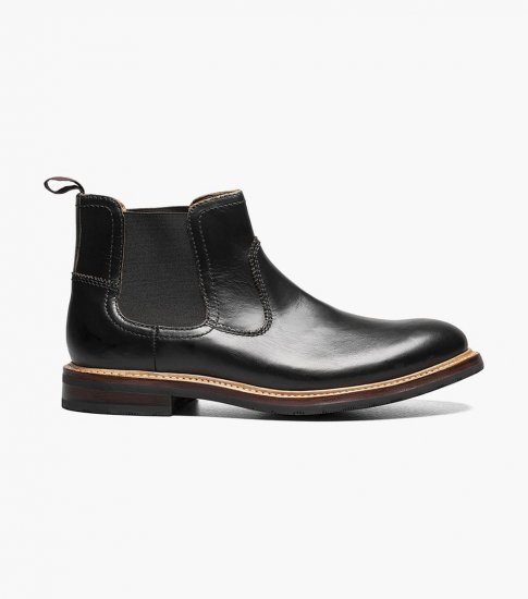 Florsheim Men's Foundry Plain Toe Gore Boot - Black - Click Image to Close