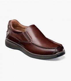 Florsheim Men's Great Lakes Moc Toe Slip On - Brown Florsheim Men's Great Lakes Moc Toe Slip On - Brown