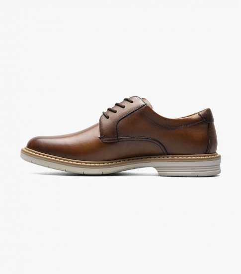 Florsheim Men's Norwalk Plain Toe Oxford - Cognac Multi - Click Image to Close