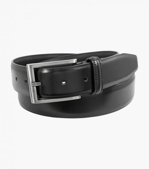 Florsheim Carmine Genuine Leather Belt - Black - Click Image to Close