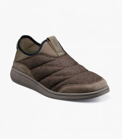 Florsheim Men's Java Wool Moc Toe Slip On - Brown Florsheim Men's Java Wool Moc Toe Slip On - Brown