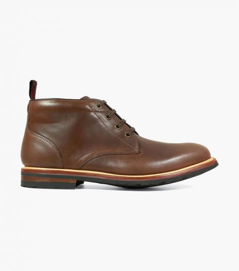 Florsheim Men's Foundry Plain Toe Chukka Boot - Brown - Click Image to Close