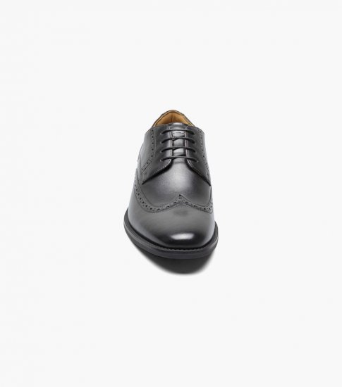 Florsheim Men's Santucci Wingtip Oxford - Black - Click Image to Close
