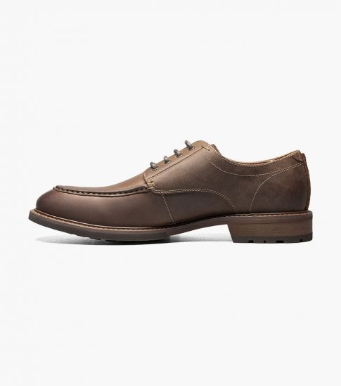 Florsheim Men's Lodge Moc Toe Oxford - Brown CH - Click Image to Close