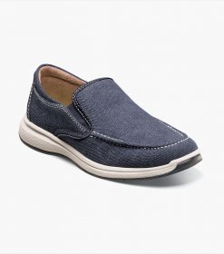 Florsheim Venture Jr. Canvas Venetian Slip On - Navy Florsheim Venture Jr. Canvas Venetian Slip On - Navy