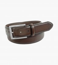 Florsheim Sinclair Perf Leather Belt - Brown Florsheim Sinclair Perf Leather Belt - Brown