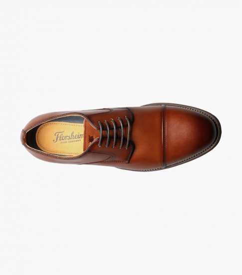 Florsheim Men's Blaze Cap Toe Oxford - Cognac - Click Image to Close