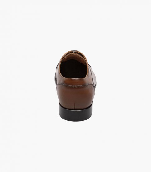 Florsheim Men's Postino Cap Toe Balmoral Oxford - Cognac Smooth - Click Image to Close