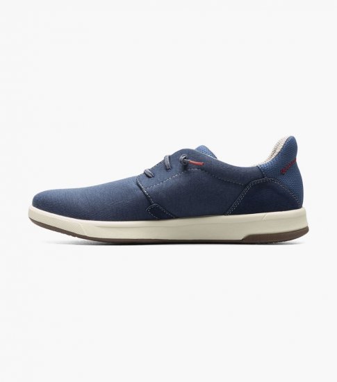 Florsheim Men's Crossover Canvas Plain Toe Slip On - Navy - Click Image to Close