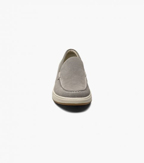 Florsheim Men's Heist Moc Toe Venetian Loafer - Gray Suede - Click Image to Close