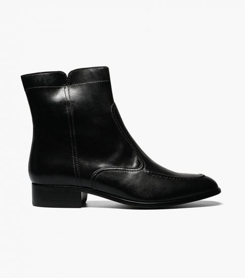 Florsheim Men's Essex Moc Toe Zipper Boot - Black - Click Image to Close