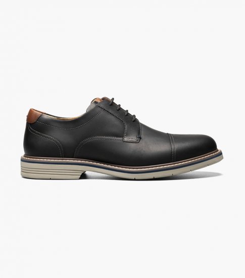 Florsheim Men's Norwalk Cap Toe Oxford - Black CH - Click Image to Close