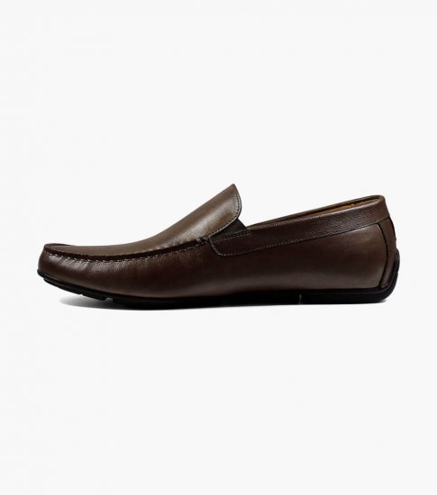 Florsheim Men's Dubino Moc Toe Venetian Slip On - Brown - Click Image to Close