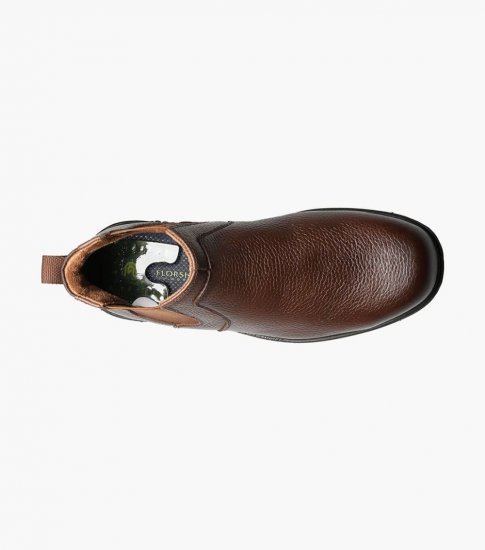 Florsheim Men's Loedin Work Steel Toe Brown Plain Toe Gore Boot - Brown - Click Image to Close