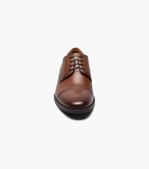 Florsheim Men's Santucci Cap Toe Oxford - Cognac - Click Image to Close