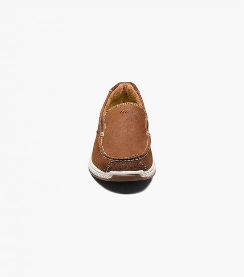 Florsheim Great Lakes Jr. Boys Moc Toe Slip On - Stone - Click Image to Close