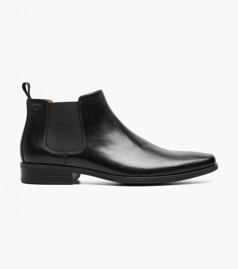 Florsheim Men's Jackson Plain Toe Gore Boot - Black - Click Image to Close