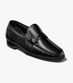 Florsheim Men's Milano Moc Toe Bit Loafer - Black Florsheim Men's Milano Moc Toe Bit Loafer - Black