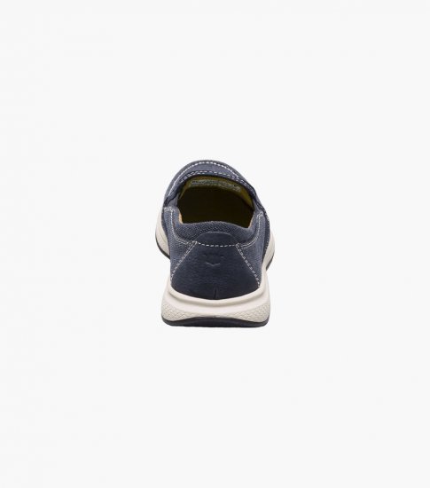 Florsheim Venture Jr. Canvas Venetian Slip On - Navy - Click Image to Close