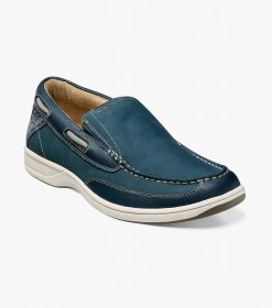 Florsheim Men's Lakeside Moc Toe Slip On - Navy Florsheim Men's Lakeside Moc Toe Slip On - Navy