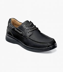 Florsheim Men's Great Lakes Moc Toe Oxford - Black CH Florsheim Men's Great Lakes Moc Toe Oxford - Black CH
