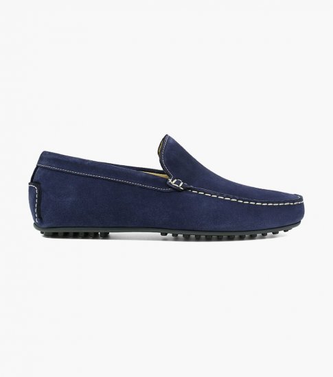 Florsheim Men's Navono Moc Toe Venetian Slip On - Indigo - Click Image to Close