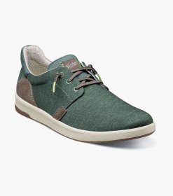 Florsheim Men's Crossover Canvas Plain Toe Slip On - Green Multi Florsheim Men's Crossover Canvas Plain Toe Slip On - Green Multi