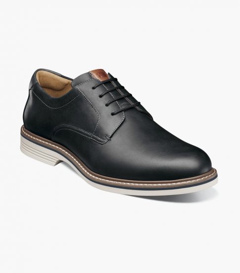 Florsheim Men's Norwalk Plain Toe Oxford - Black CH - Click Image to Close